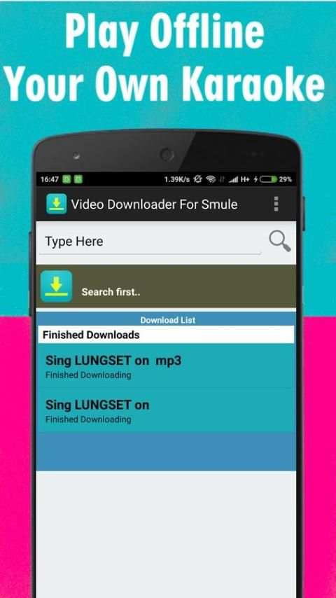 Video Downloader For Smule 1 تصوير الشاشة