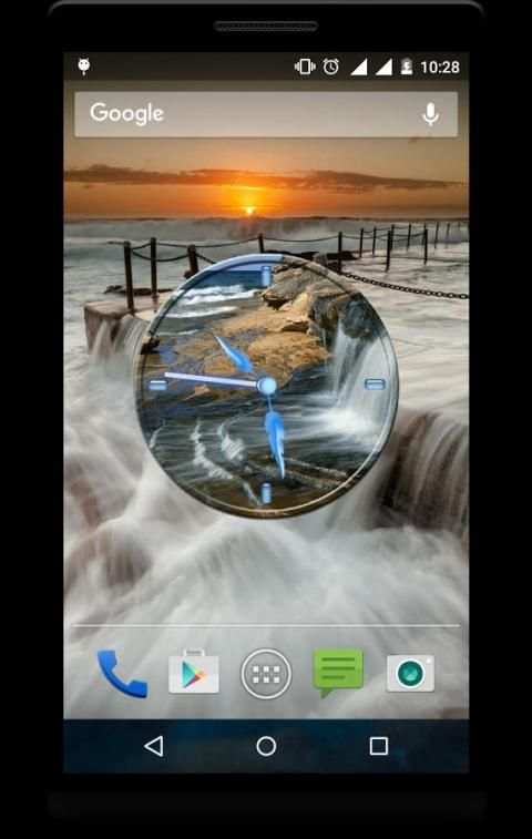 Waterfall Clock Live Wallpaper 4 تصوير الشاشة