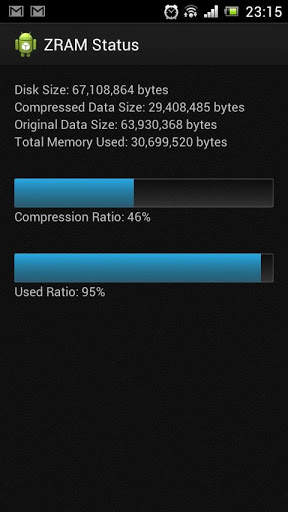ZRAM Status screenshot 1