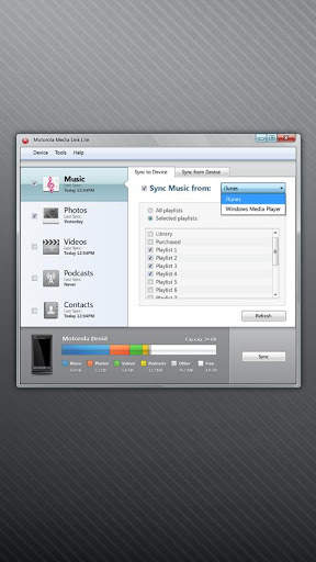 Motorola PIM Sync for PC screenshot 1