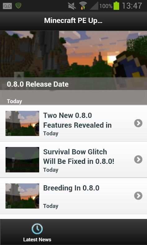 Update News - Minecraft PE screenshot 2