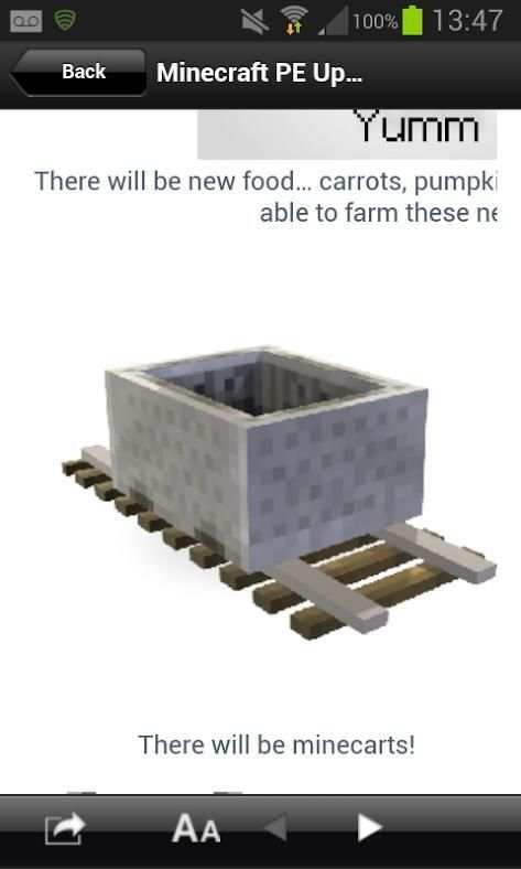 Update News - Minecraft PE screenshot 1