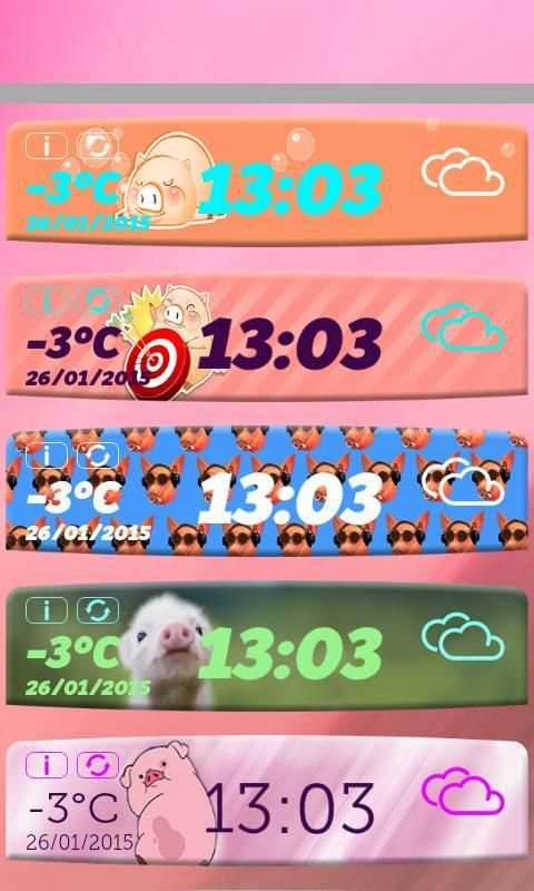 Piggy Weather & Clock Widget screenshot 5