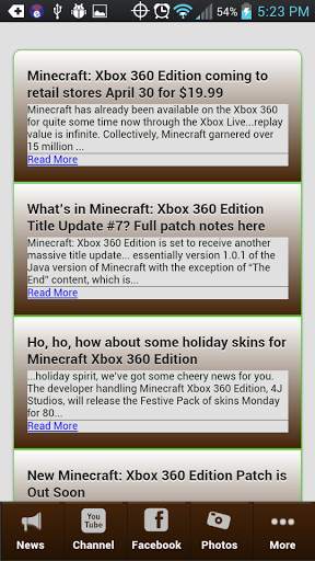 Minecraft Xbox 360 Game App скриншот 5
