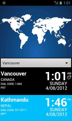 TomatoBlue World Clock screenshot 1