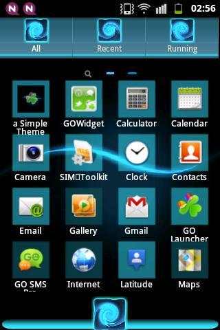 GO Theme Launcher EX Blue screenshot 3