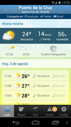 Tiempo y Temperatura скриншот 2