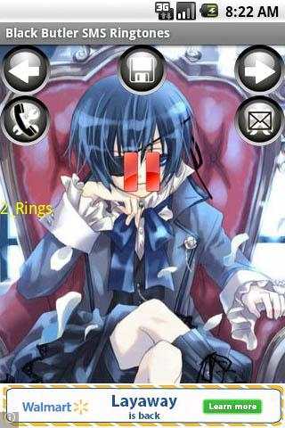 Black Butler SMS Ringtones स्क्रीनशॉट 2