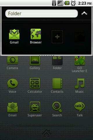 Green GO Launcher Ex Theme screenshot 3