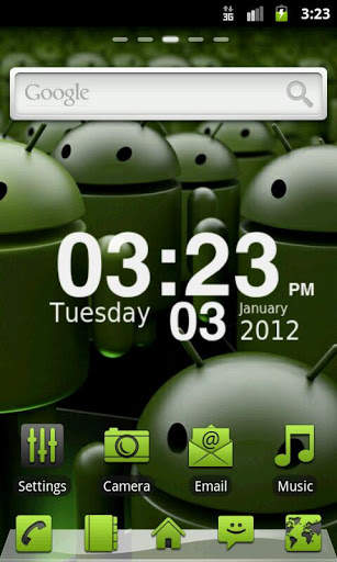Green GO Launcher Ex Theme screenshot 1