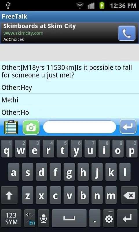 FreeTalk(chatting) screenshot 2