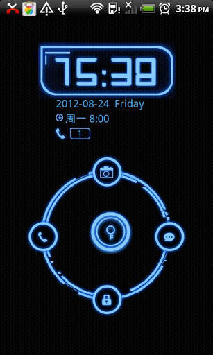 Go Locker Blue Glow Theme 2 تصوير الشاشة