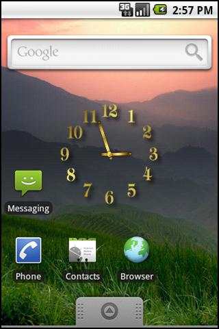 Gold Clock Widget स्क्रीनशॉट 1