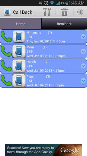 Call Back screenshot 1