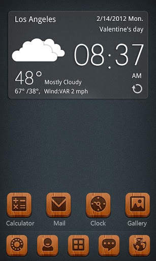 Red bottom GO Launcher Theme screenshot 1