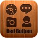 Red bottom GO Launcher Theme on 9Apps