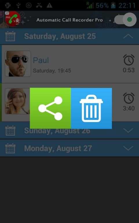 Automatic Call Recorder Free स्क्रीनशॉट 3