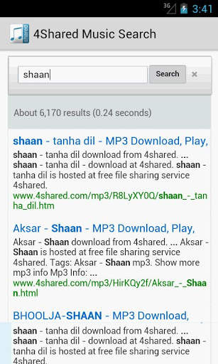 4Shared Mp3 Music Search screenshot 3