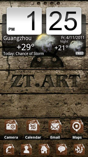 ZT Wood Theme GO Launcher EX screenshot 3