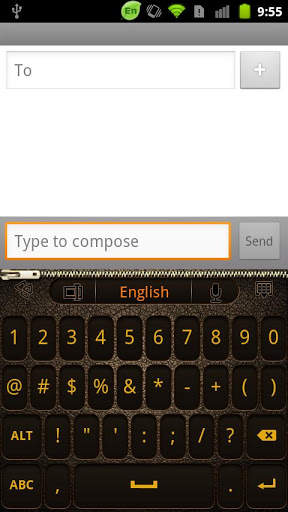 GO Keyboard Leather theme screenshot 5