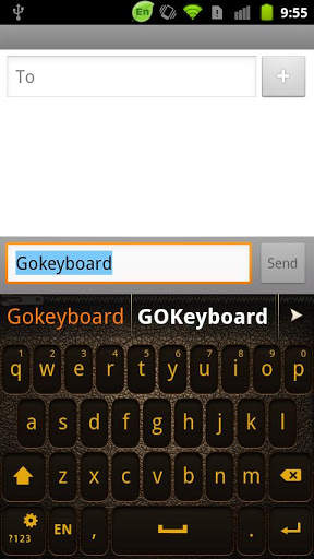 GO Keyboard Leather theme screenshot 3