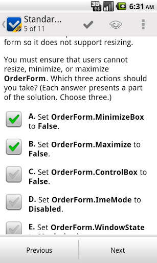 VCE Mobile Lite screenshot 2