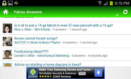 Yahoo Answers Launcher screenshot 2