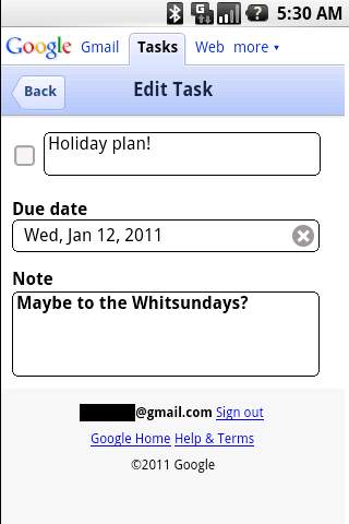 Google ToDo List screenshot 2