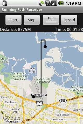 GPS Running Path Recorder 1 تصوير الشاشة