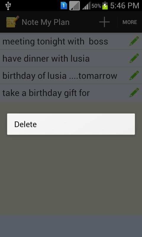 Note My Plan screenshot 1