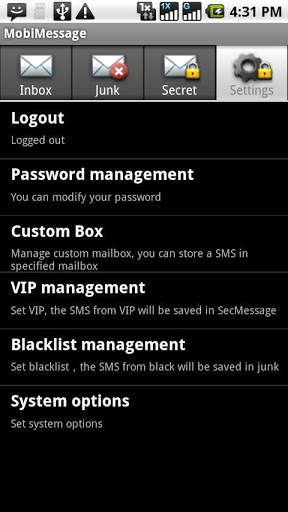 MobiMessage screenshot 2