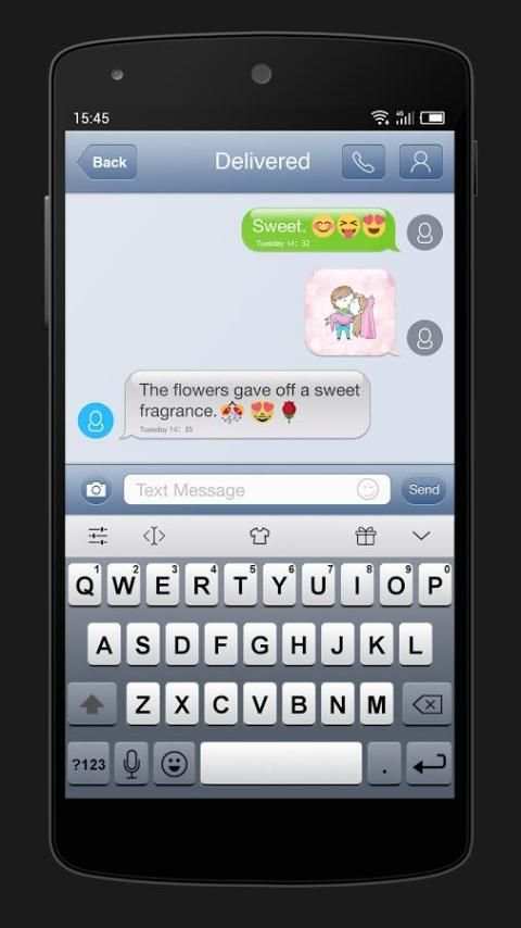 Emoji Keyboard-Classic Blue6 1 تصوير الشاشة