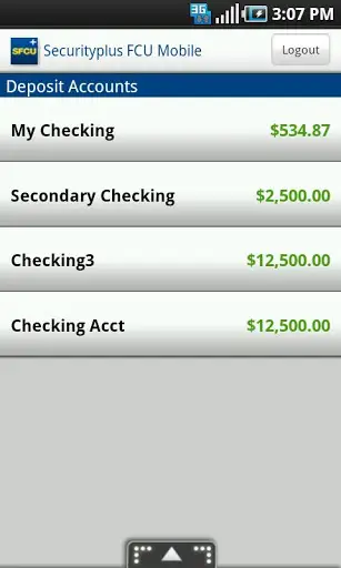 Securityplus FCU Mobile screenshot 1