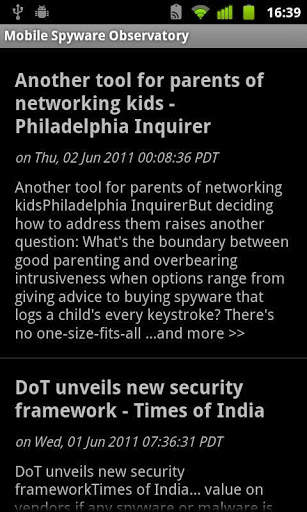 Android Spyware Observatory screenshot 1