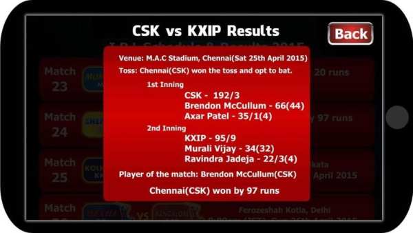 Schedule for IPL 2016 स्क्रीनशॉट 12