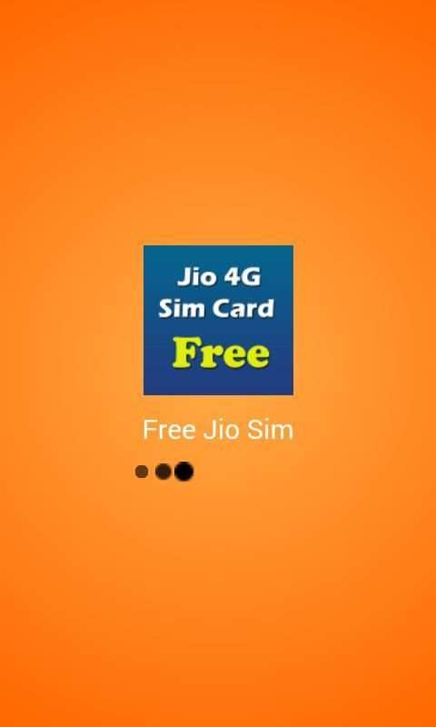 Free 4G sim Card of Jio 1 تصوير الشاشة