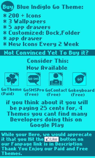 blue Indiglo Go Keyboard screenshot 1