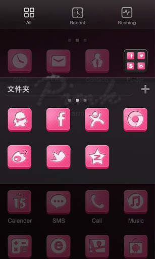Pink GO Launcher Theme screenshot 3