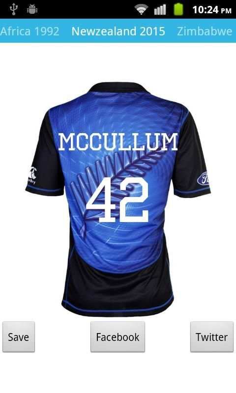 Cricket World cup 2015 Jersey screenshot 8