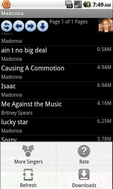 Madonna ringtone screenshot 4