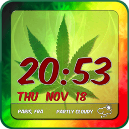 Weed Clock Weather Widget أيقونة