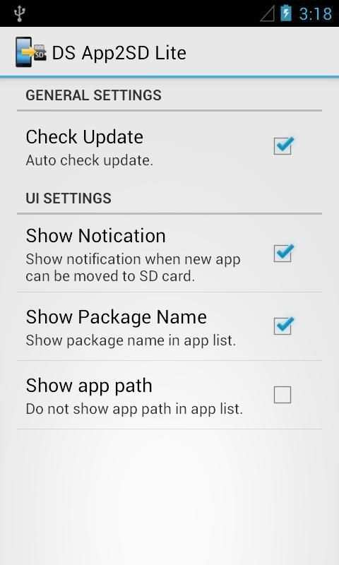 DS Super App2SD Lite screenshot 1
