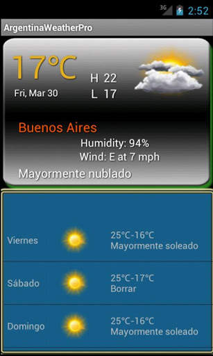 Pro Argentina Weather screenshot 1