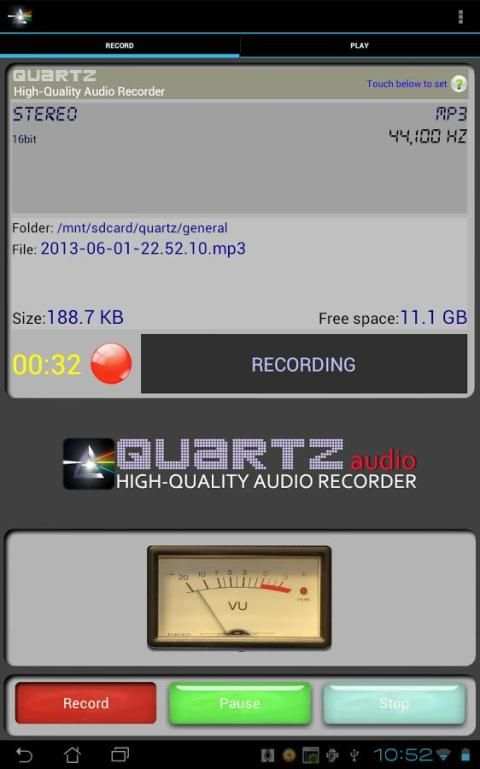 Quartz HQ Audio Recorder Lite screenshot 18