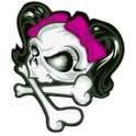 Girly Skull Sticker !!