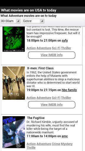 Simple TV guide and listings screenshot 1
