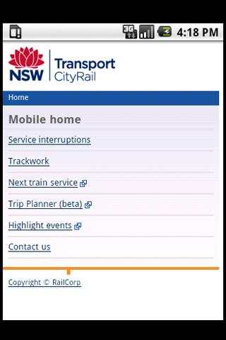 Sydney NSW Rail Transportation screenshot 1