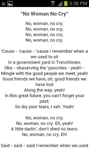 Bob Marley Lyrics screenshot 3