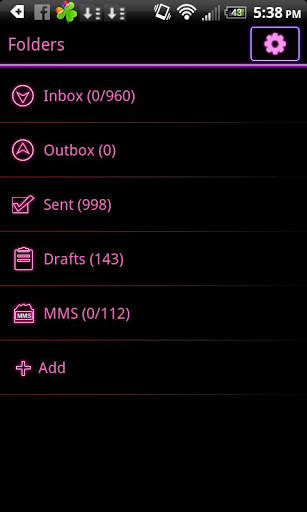 GO SMS Theme Pink Neon Hearts screenshot 3