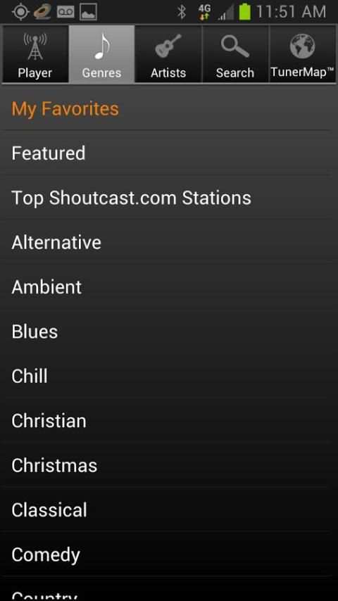 Tuner2 Internet Radio स्क्रीनशॉट 4